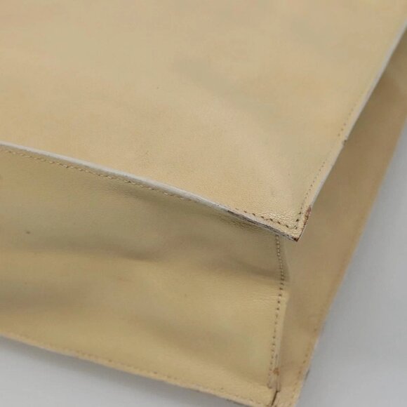 GUCCI Hand Bag Leather Beige Gold Auth BA1025 - Picture 10 of 16